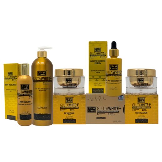 GlutaWhite+ Egyptian glutathione skin brightening kit, 6-piece set