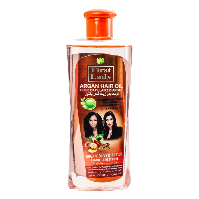 First Lady Almond Hair Oil helps reduce hair fall, improves hair quality, thickens hair, seals in moisture, fights against split ends and strengthens hair.