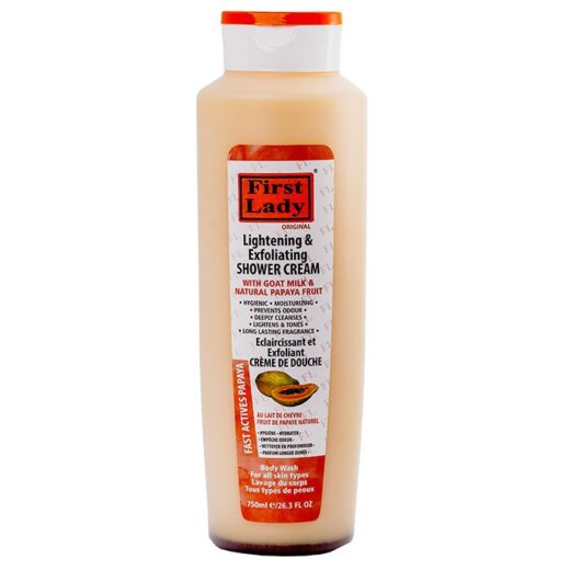 Brightening Exfoliating Shower Cream with PAPAYA & Goats Milk (Orange)