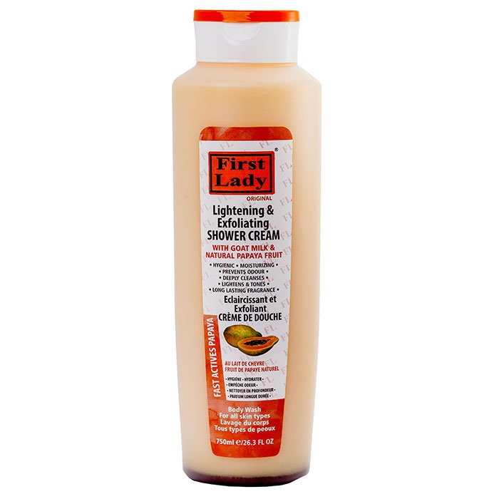 Lightening Exfoliating Shower Cream with PAPAYA & Goats Milk (Orange)