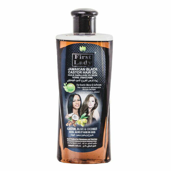 First Lady Jamaican Black Castor Oil strengthens, increase hair length, reduces hair loss, fights split ends by holding moisture for longer periods of time.
