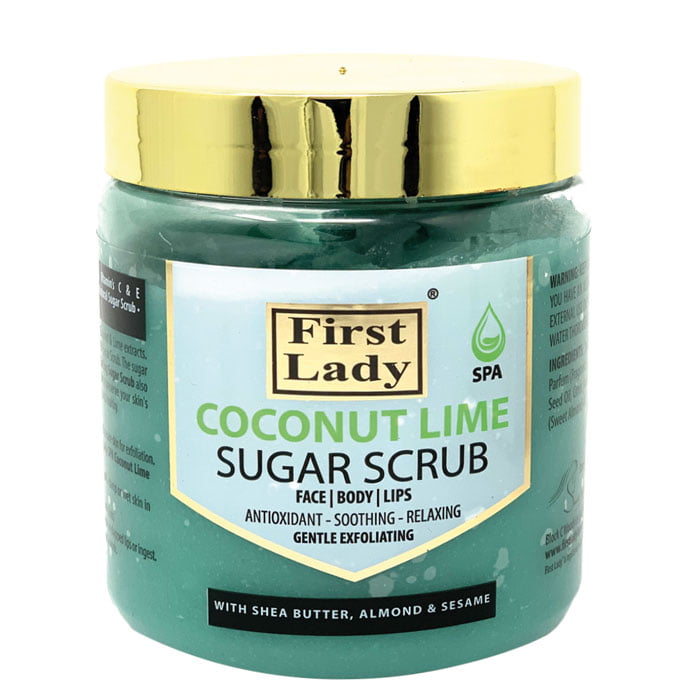 First Lady Coconut Lime Sugar Scrub for Face, Body & Lips