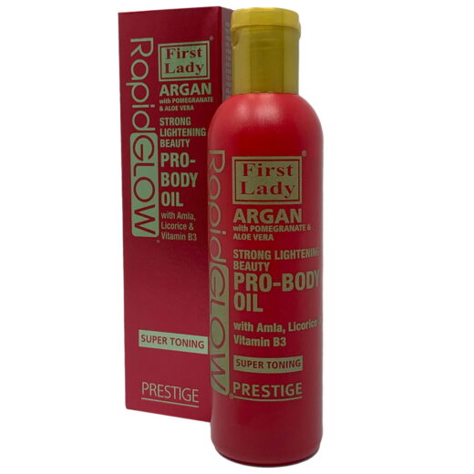 First Lady Rapid Glow Argan with Pomegranate & Aloe Vera Strong Brightening Beauty PRO Body Oil (200ml)