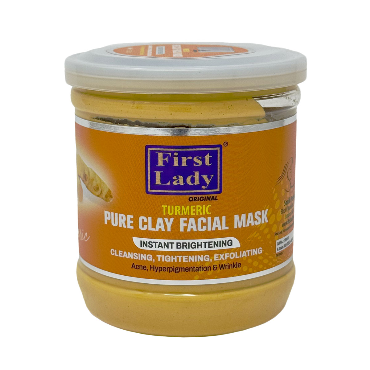 Turmeric facial clay mask