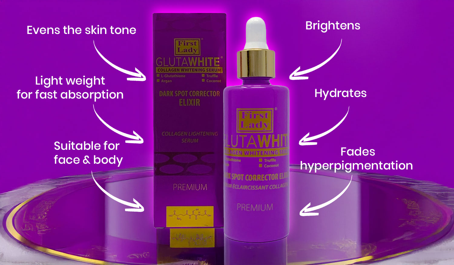 glutathione skin whitening serum