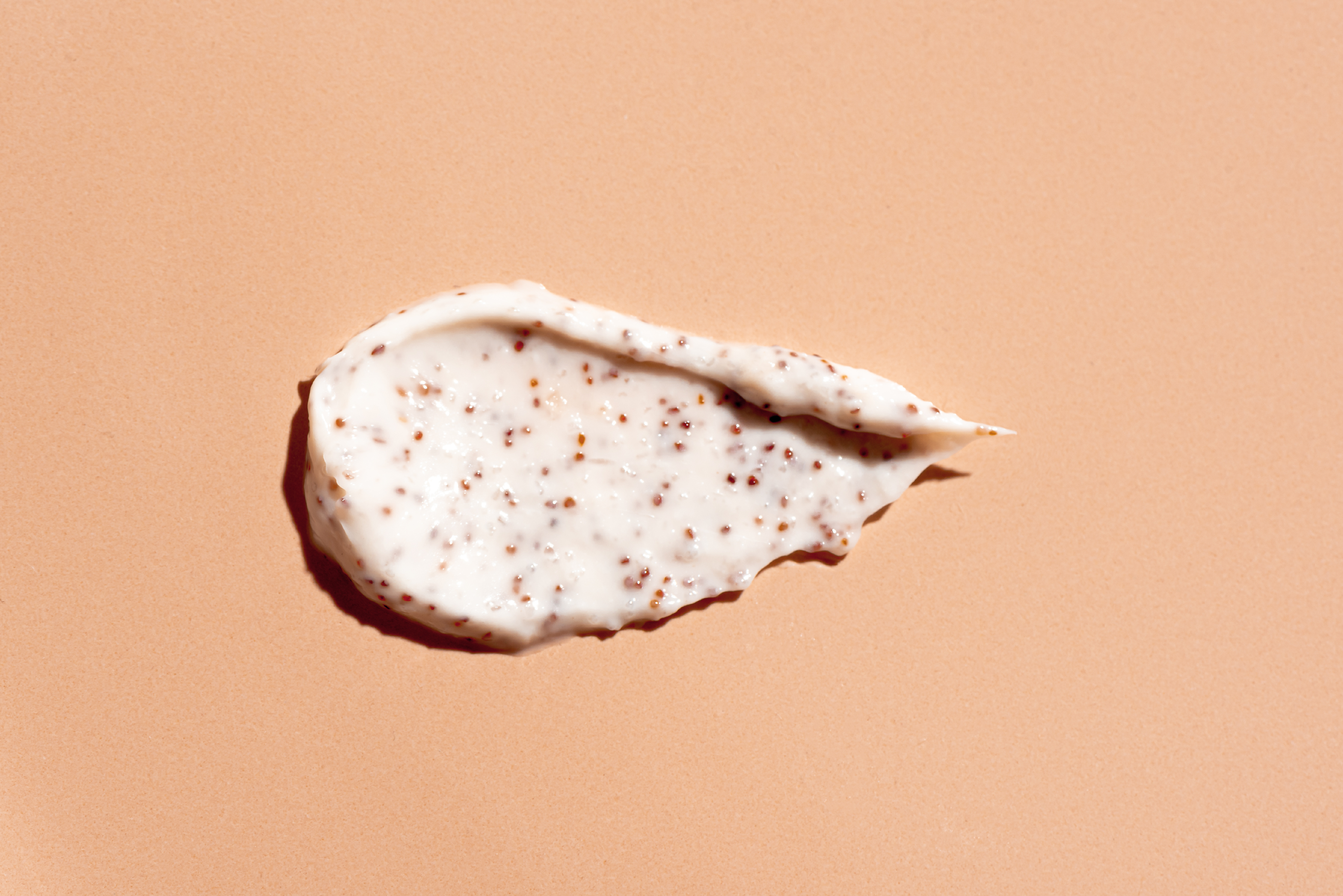 Swatch of First Lady Apricot Clarifying & Exfoliating Scrub Cream showing fine apricot kernel granules