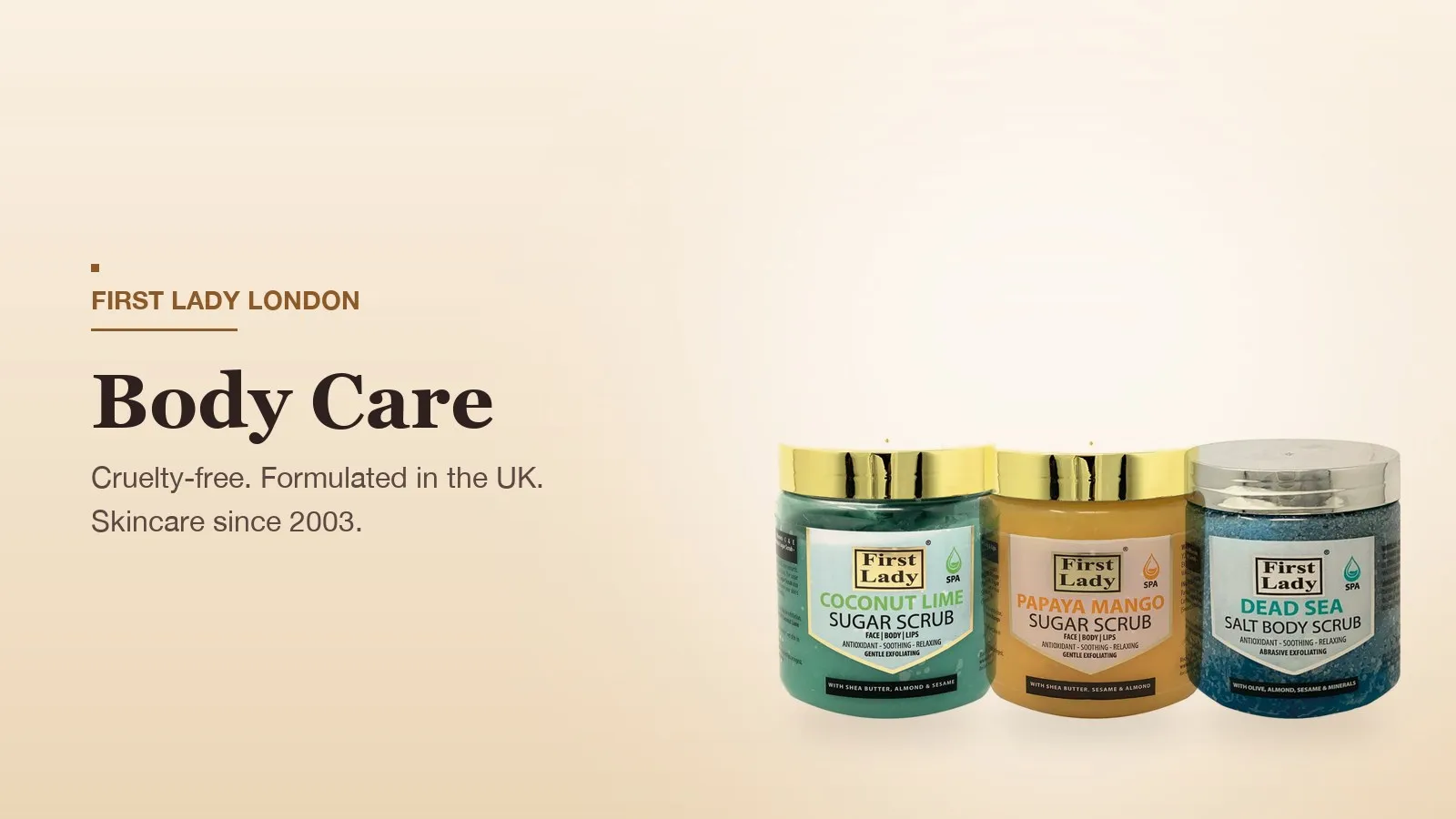 First Lady London products featured on the Body Scrub UK page