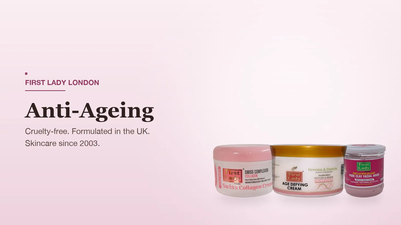 First Lady London products featured on the Collagen Cream UK page