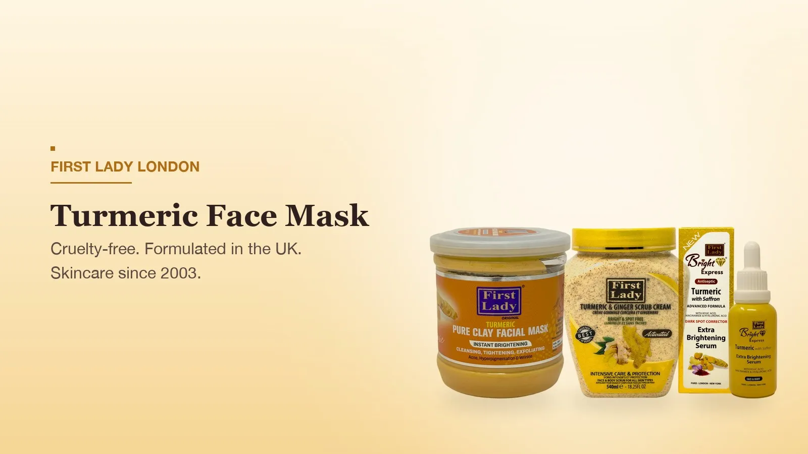 Turmeric Face Mask UK from First Lady London